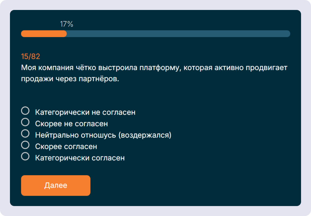 Онлайн-опрос охватывает все ключевые параметры системы продаж — от стратегии до процессов и инструкций